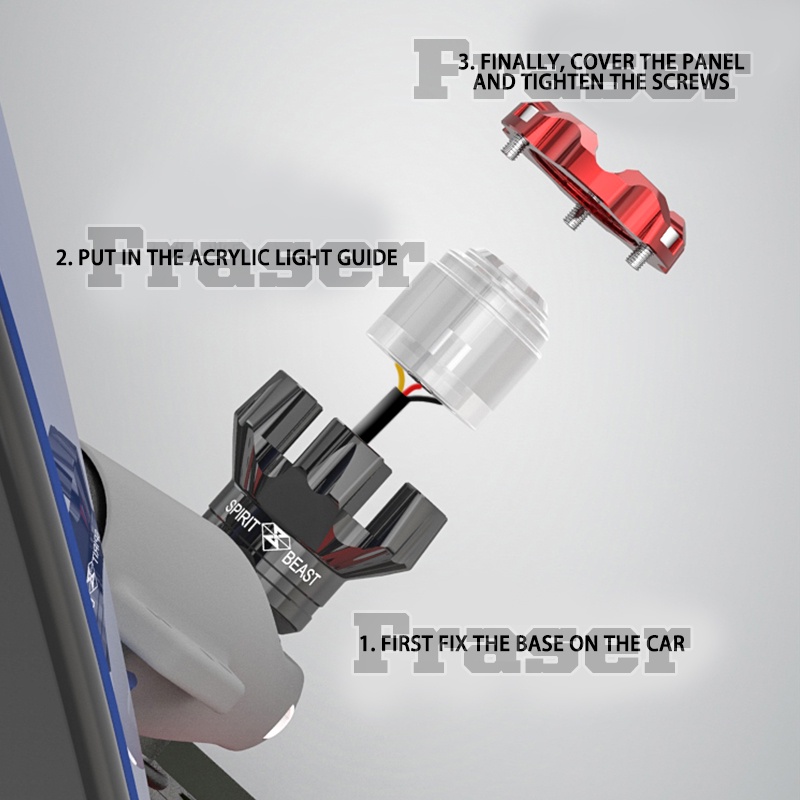 Khung Nhôm Bảo Vệ Phuộc Trước Chống Rơi Có Đèn LED Cho Xe Máy Suzuki GSX250 Yamaha Honda