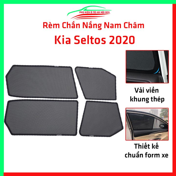 Bộ rèm chắn nắng Seltos 2020 cố định nam châm thuận tiện