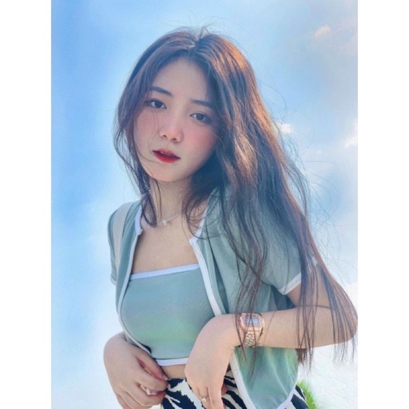 Áo Ống Viền Kèm Áo Khoác Cực Hot Phong Cách SUNA FASHION