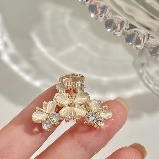 Kẹp Tóc Kim Loại Đính Đá Phong Cách Hàn Quốc