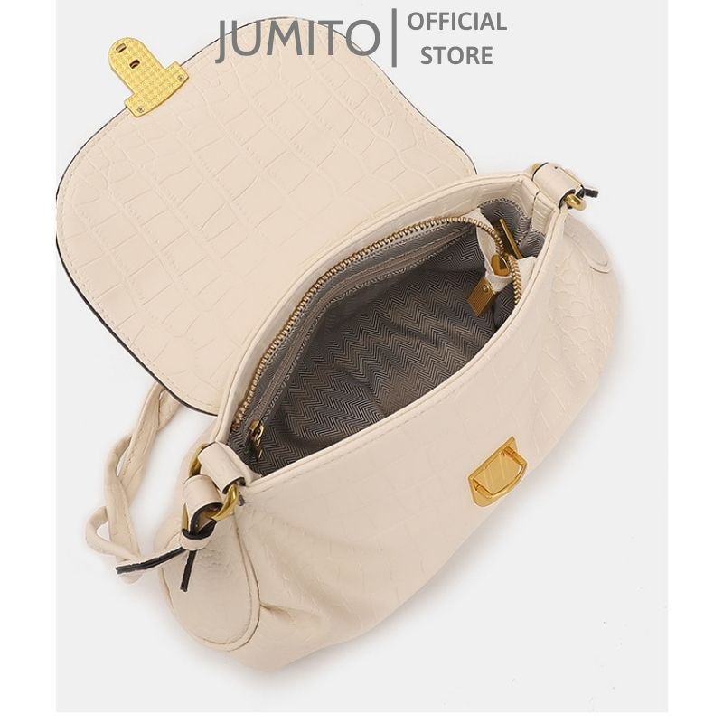 Túi đeo chéo kẹp nách nữ quai tết da mềm siêu xinh JUMITO SA928