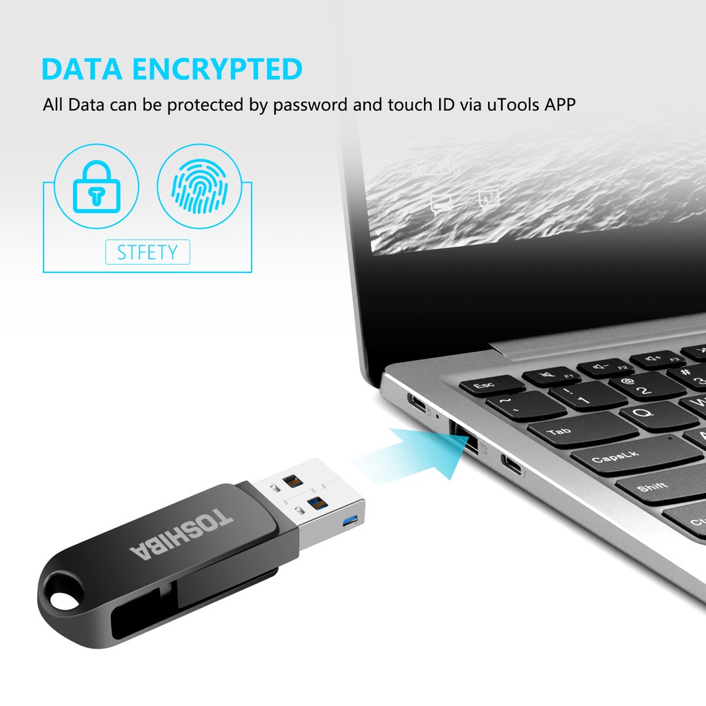Ổ Cứng Toshiba Type-C 512GB Dung Lượng Lớn OTG USB 3.0
