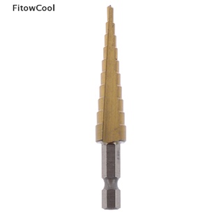 Fcvn 3-12mm Coated Stepped Drill Bits Hex Handle Drill Bit Metal Drilling Power Tool QDD