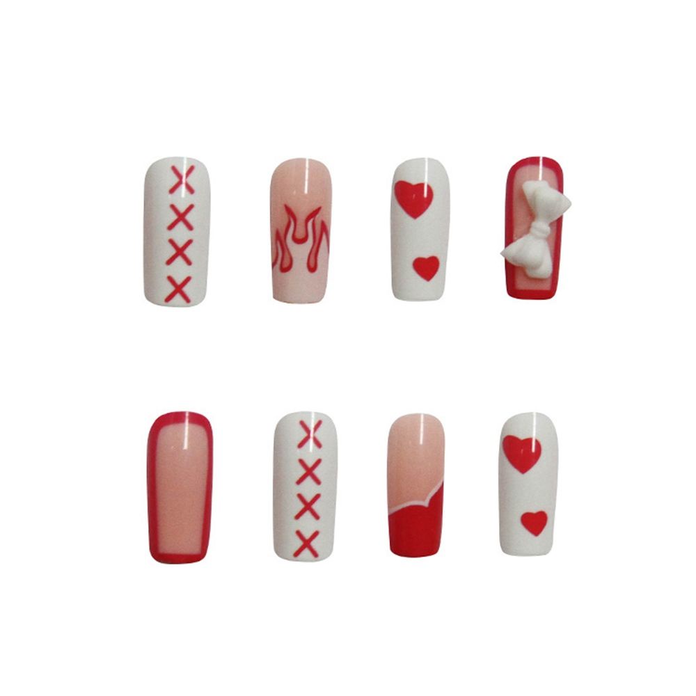 Set 24 Móng Tay Giả Đầu Vuông Trang Trí Nghệ Thuật Thời Trang Cho Nữ