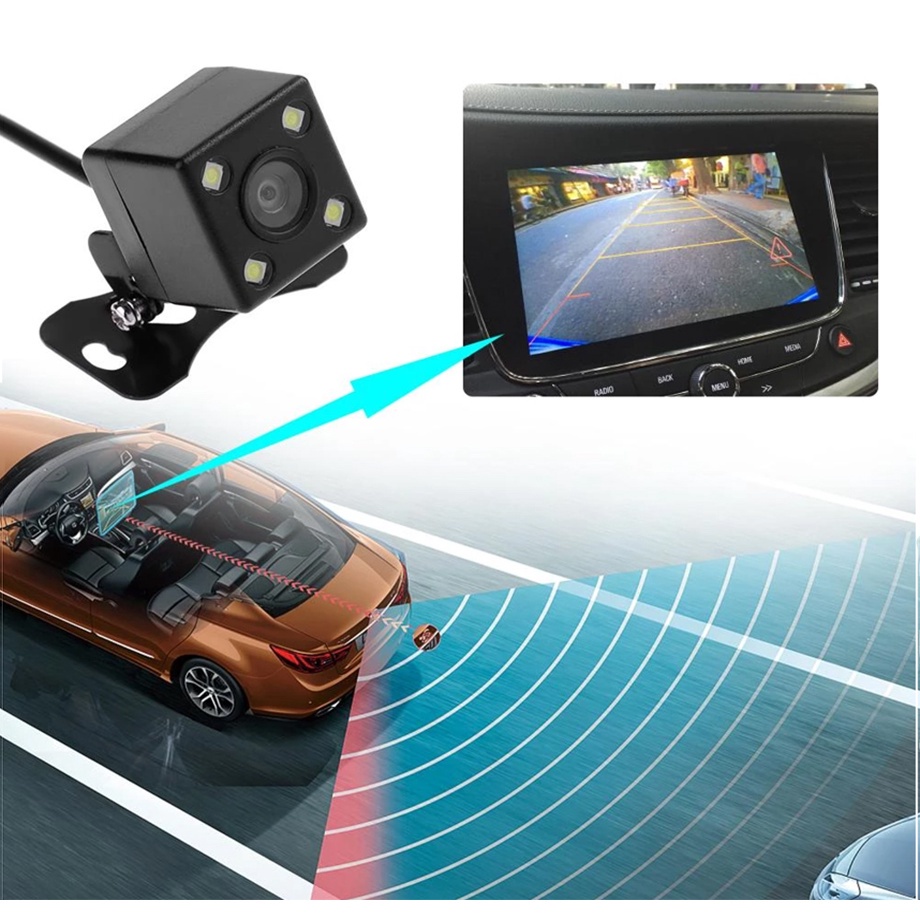 Camera Chiếu Hậu Cho Xe Hơi 12V-24V 4.3'' inch TFT LCD Hỗ Trợ Quay Đêm