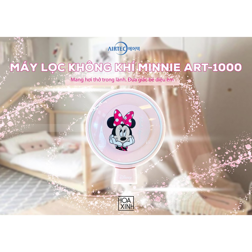 Máy Lọc Không Khí AIRTEC Minnie (Art-1000) Disney - Nhập Khẩu Hàn Quốc (Cho Không Gian Dưới 30m2)