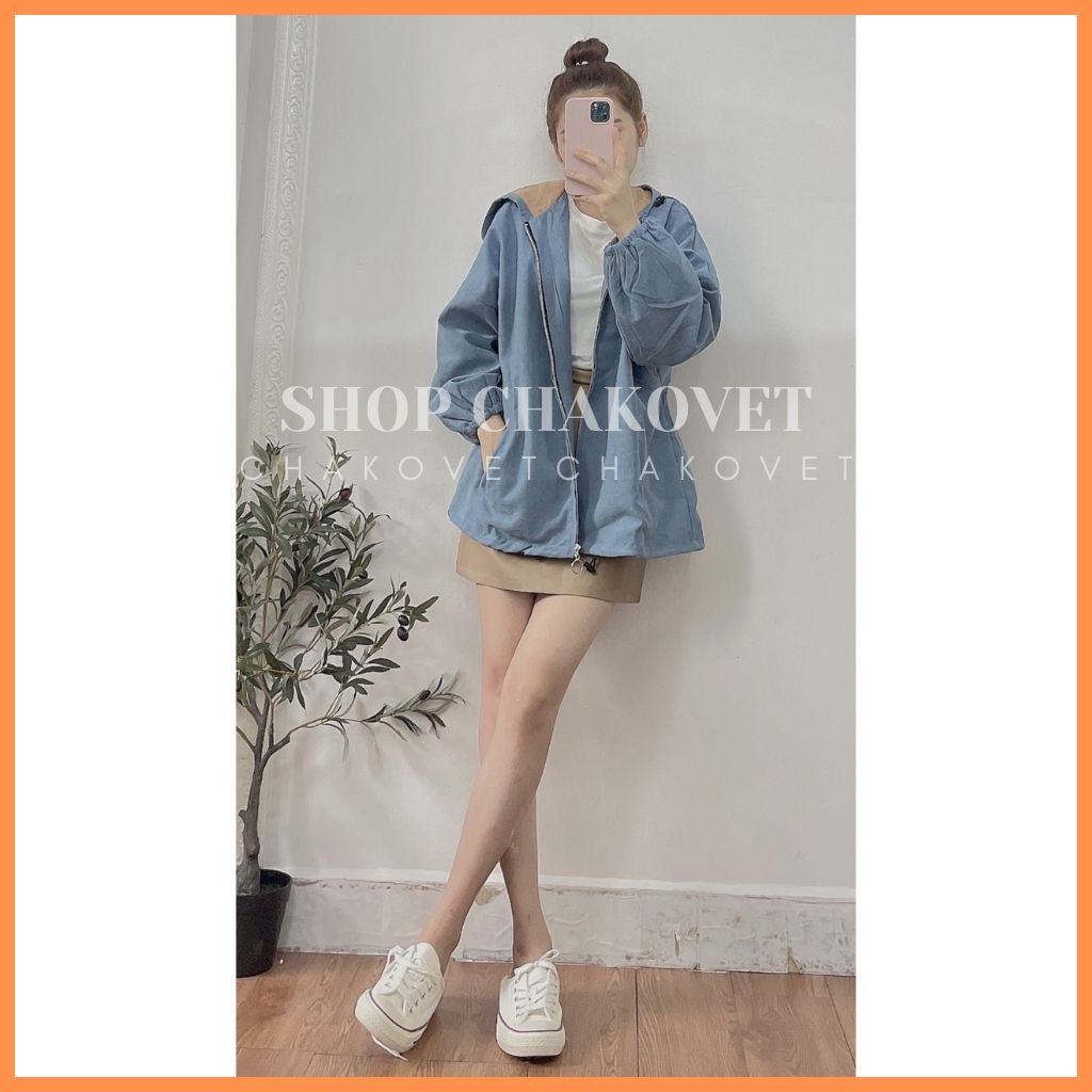 Áo khoác nhung nữ 2 lớp có mũ A888 hàng đẹp