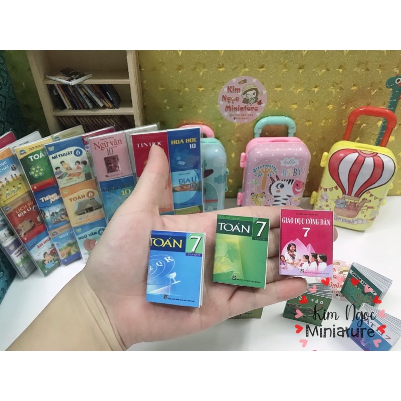 Mô hình sách mini trang trí nhà búp bê 1:12 1:6 ob11 - lớp 7