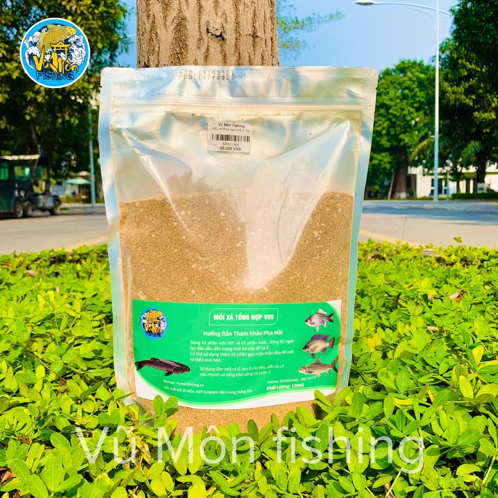 Mồi xả Câu Đài Tổng Hợp Siêu Cấp V05 gói 1kg | Thính dụ cá Chép Trắm Trôi Rô Phi- Vũ Môn Fishing