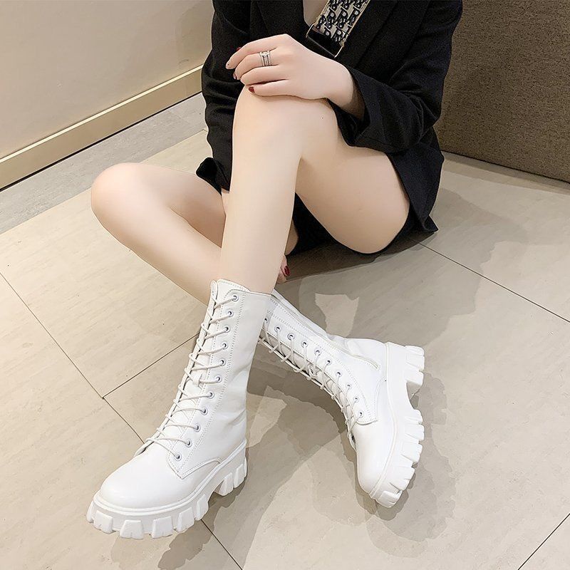 Giày Bốt Martin Cổ Thấp Đế Dày Phong Cách Anh Quốc Plus Size 35-43 Cho Nữ