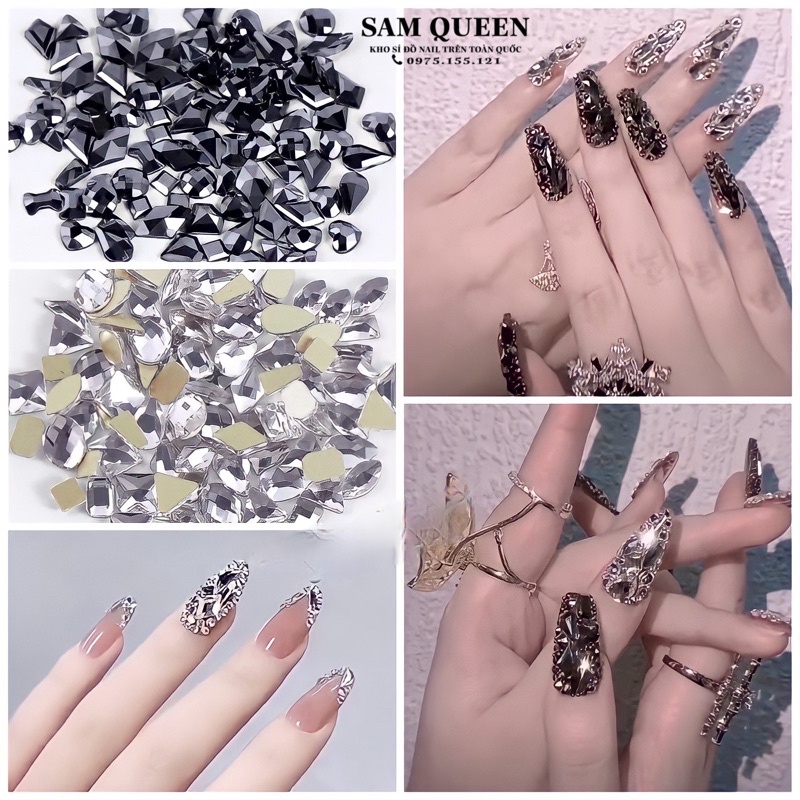 Đá khối chân bằng sét 100viên mix đủ kiểu dáng.