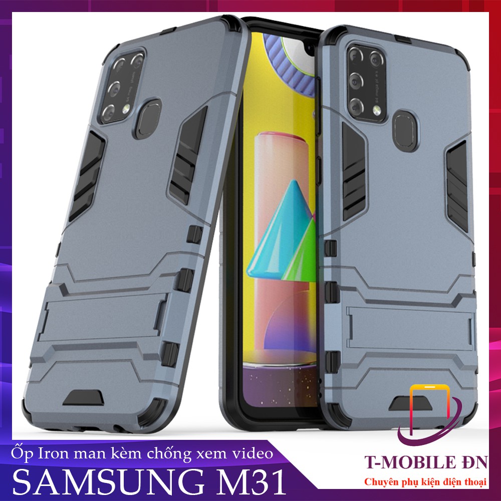 FREESHIP 50K_Ốp lưng Samsung M31, Ốp chống sốc IRON MAN kèm chống xem video tiện lợi cho Samsung M31