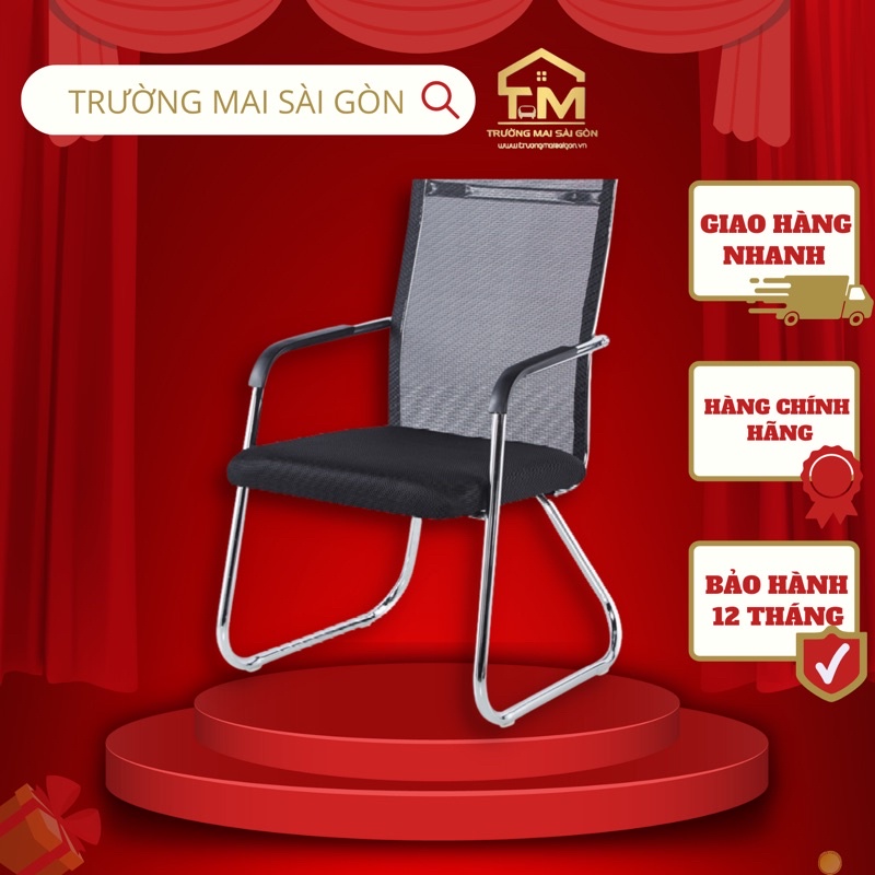 Ghế quỳ làm việc lưng cao chân nhún Trường Mai Sài Gòn cao cấp nệm ghế êm ái lưng lưới thoáng mát