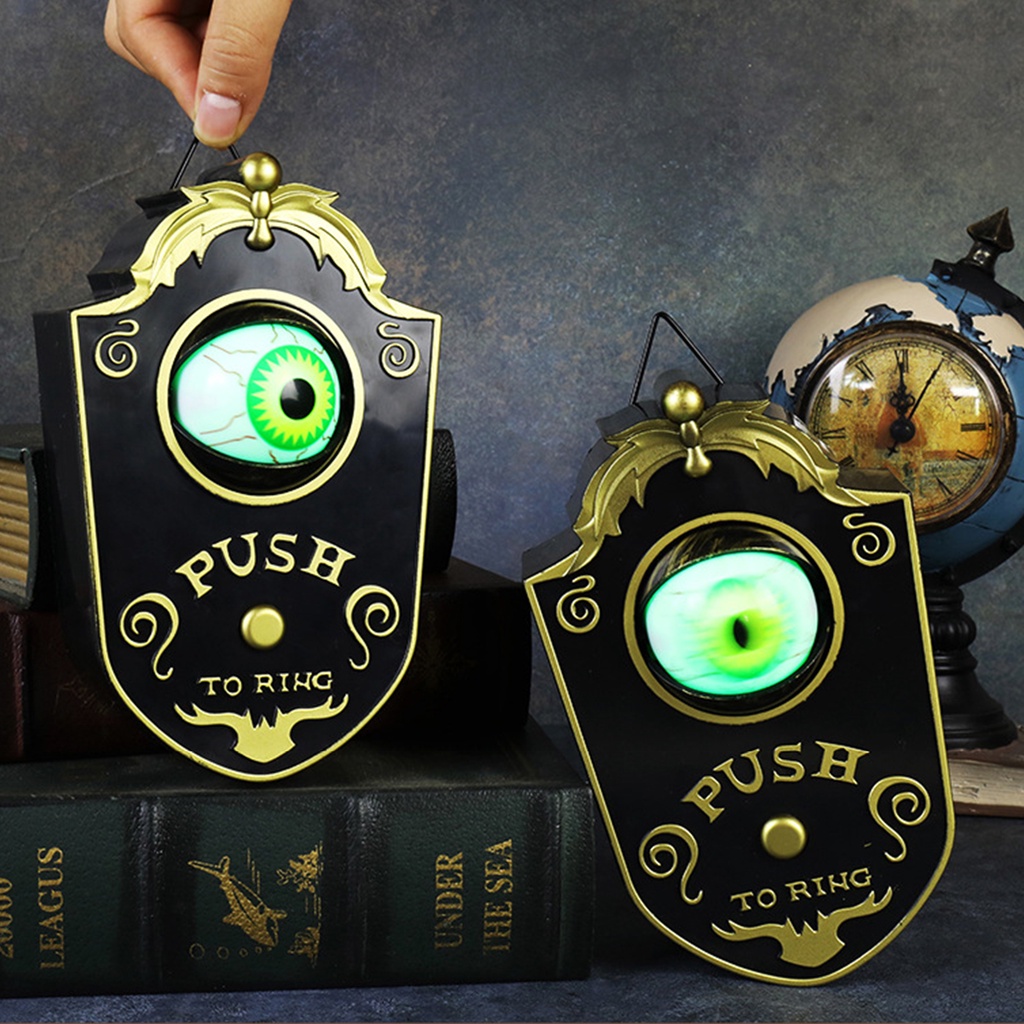 Chuông cửa có đèn LED hình con mắt trang trí Halloween độc đáo