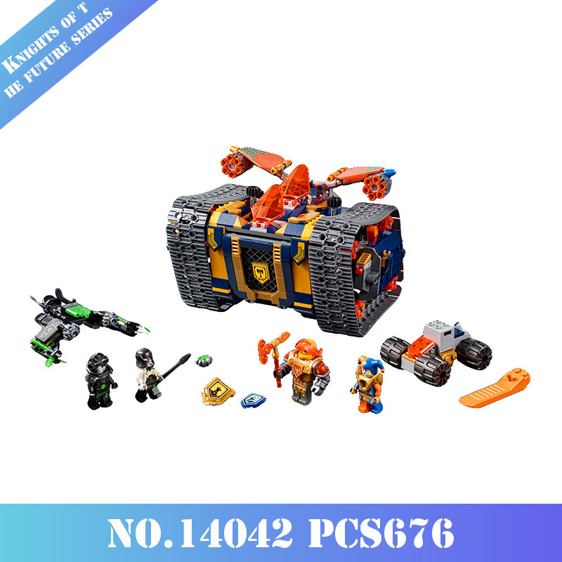 Lego Ninjago Rolling Arsenal Includes 4 Minifigures 676Pcs Legoing Movie Building Blocks Children Educational Game Toys Future Knights Gift