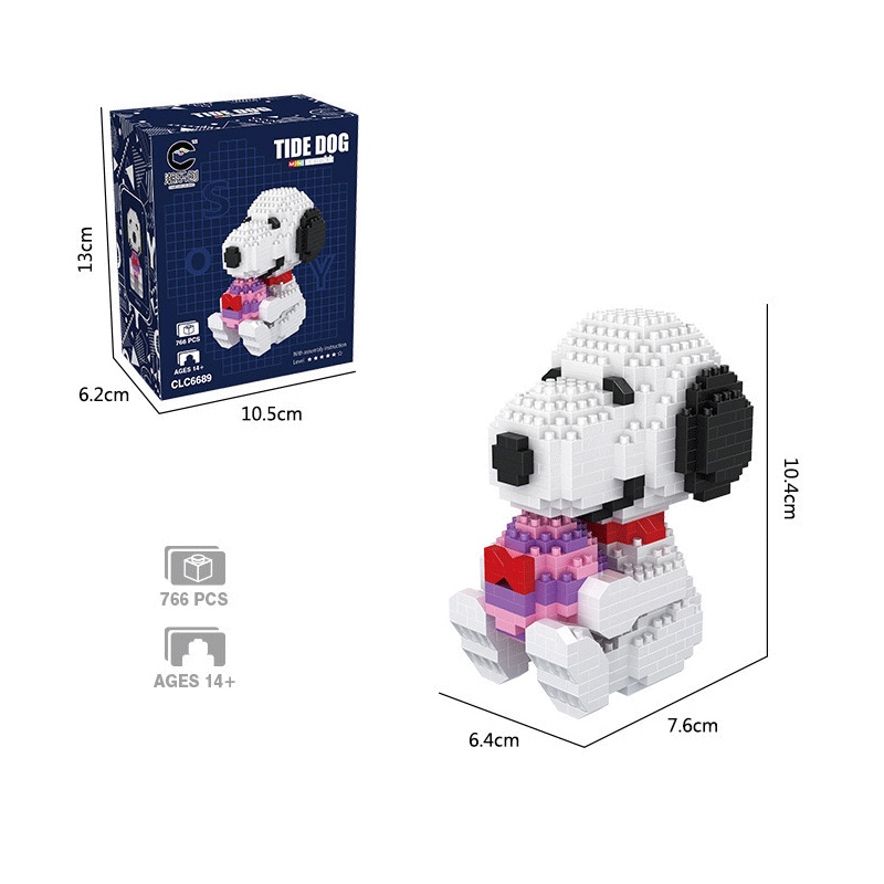 Đồ Chơi Lắp Ráp Nhân Vật Hoạt Hình Snoopy 3D