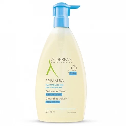 Sữa tắm gội dịu nhẹ dành cho em bé A Derma Primalba Gentle Cleansing Gel 2 In 1 500ml