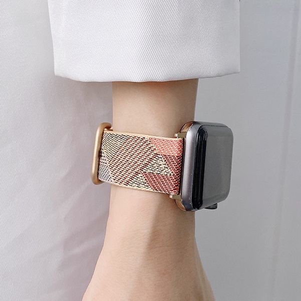 Dây Đeo Vải Canvas Đơn Giản Thời Trang Thay Thế Cho Đồng Hồ Thông Minh Apple Watch iwatch S7 / SE / 6 / 5 / 4 / 3 / 2 / 1 41MM 44MM 45MM 40M