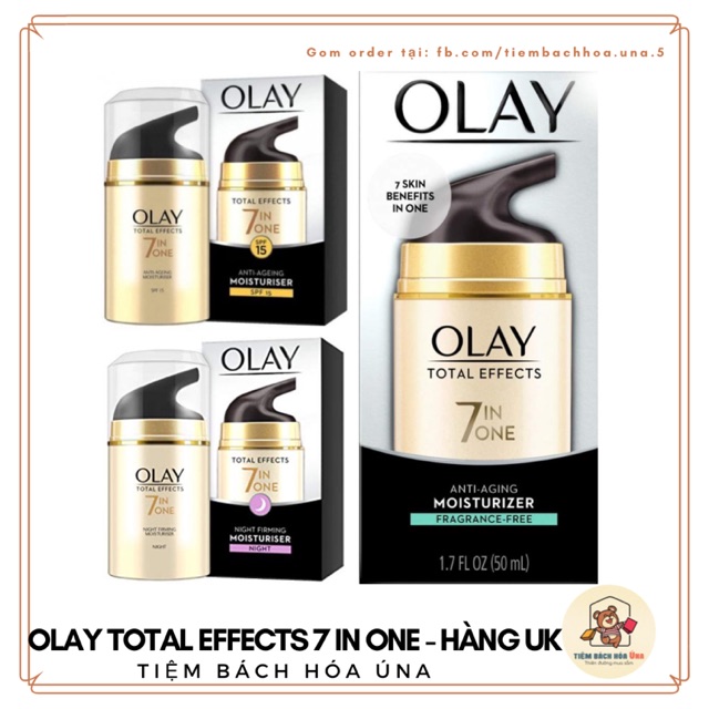 Kem dưỡng da Olay Total Effects 7 tác dụng chống lão hoá bản Anh - Made in Poland