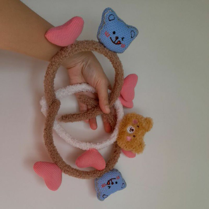 Bờm Cài tóc tim gấu kute