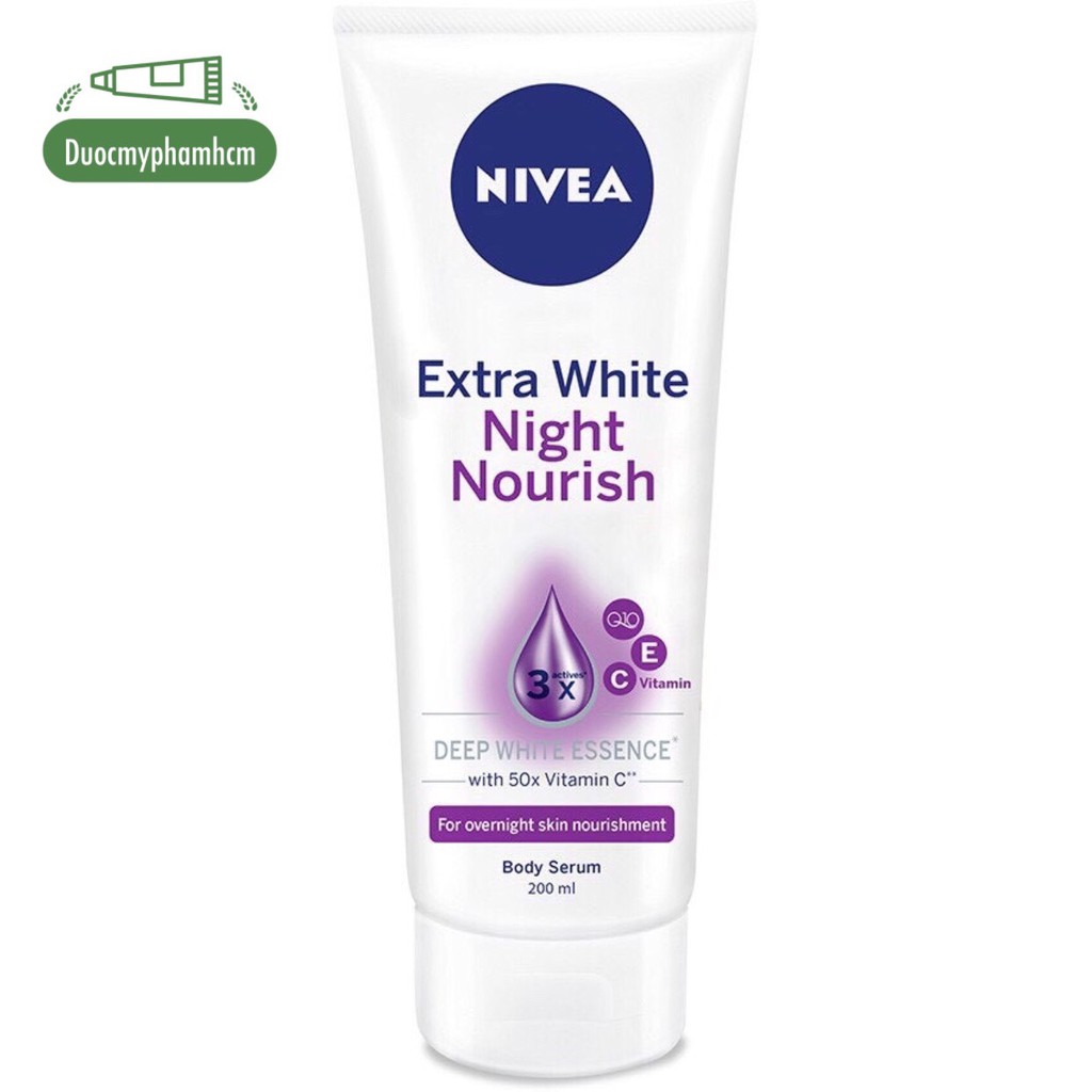 Tinh chất dưỡng thể dưỡng trắng Nivea ban đêm 200ml