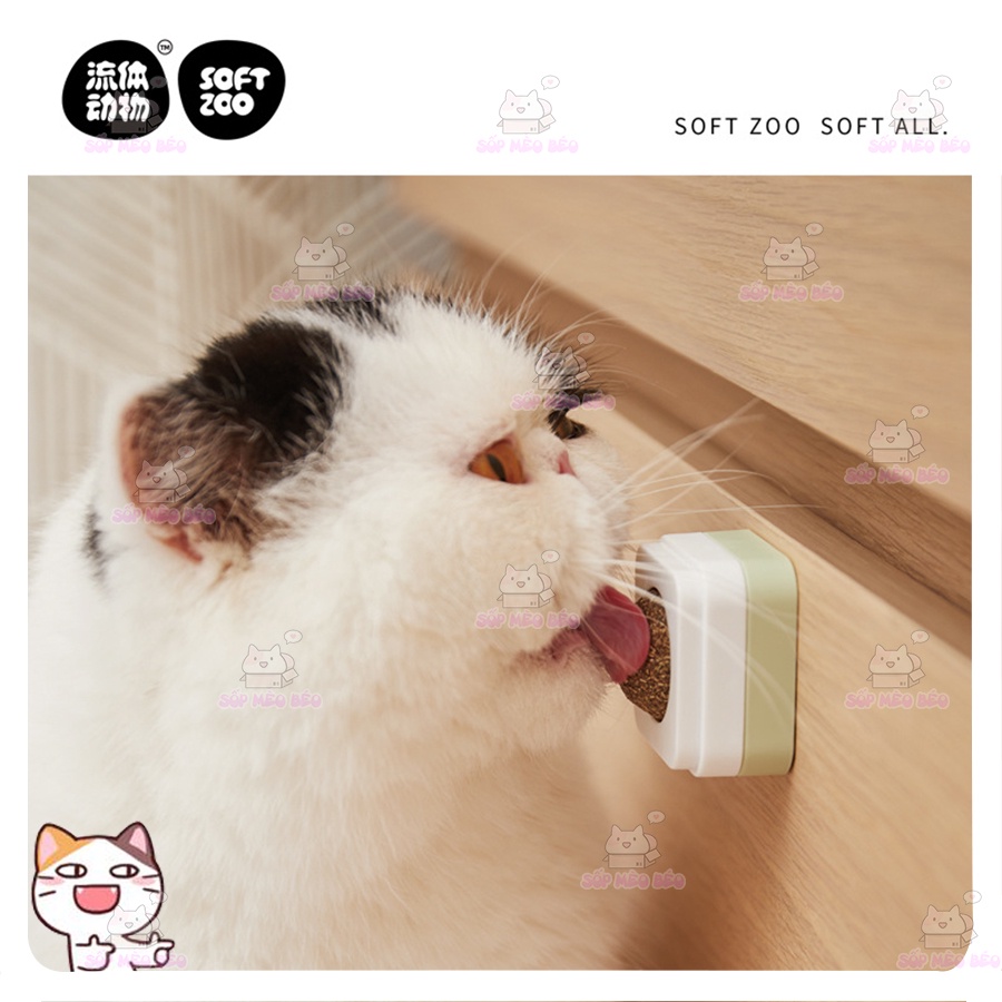 Cỏ Mèo nén xoay dán tường 3 vị hấp dẫn cho Mèo chơi đùa giảm stress