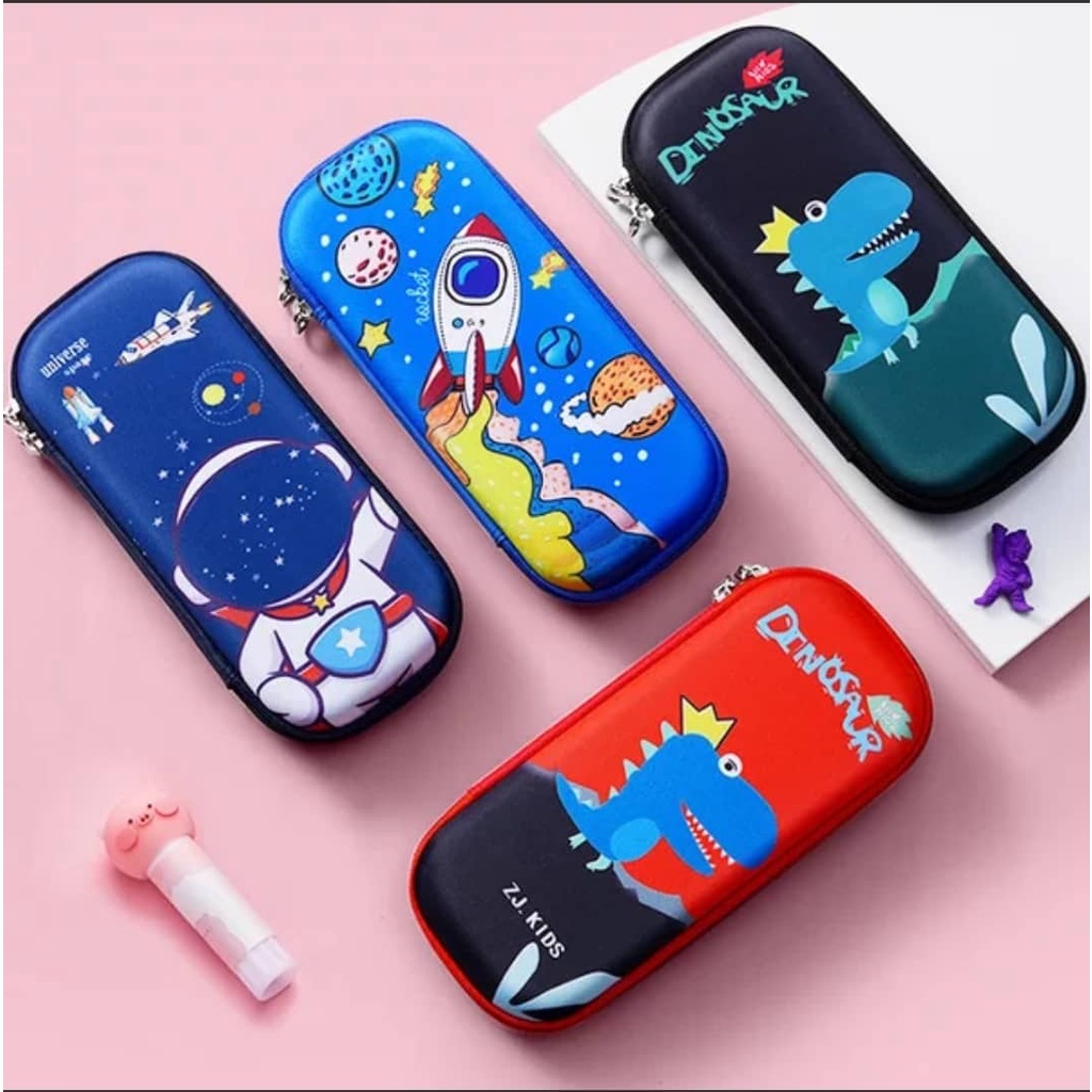 Hộp bút 3D cao cấp 2 ngăn hoạt hình dễ thương