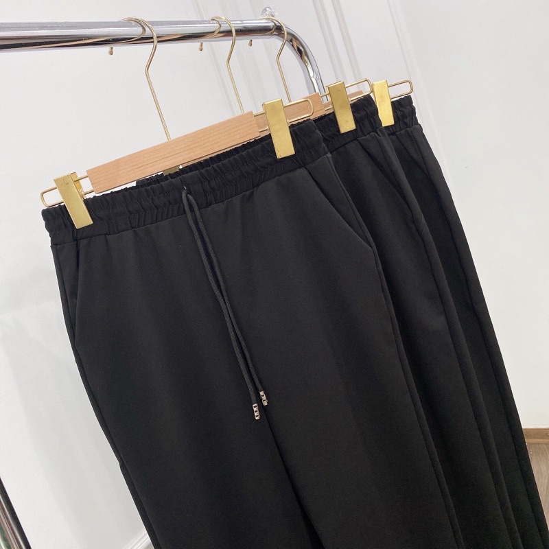 Quần Jogger Nữ Thu Đông 2021 Đen Trơn Túi Hông Chất Umi Hàn Dày Dặn Trẻ Trung Năng Động Thể Thao Phong Cách