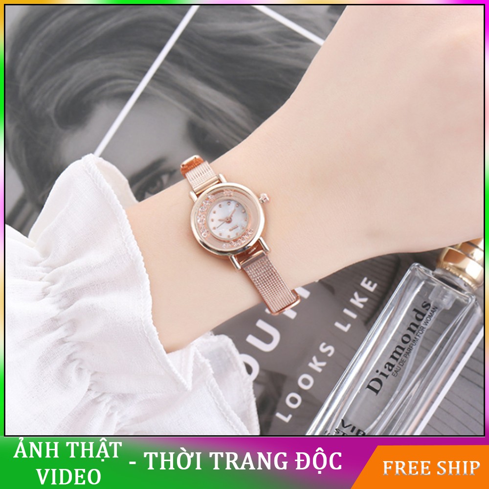 [Có Video] Đồng hồ nữ Bee Sister đính đá xịn chống nước tốt THỜI TRANG ĐỘC