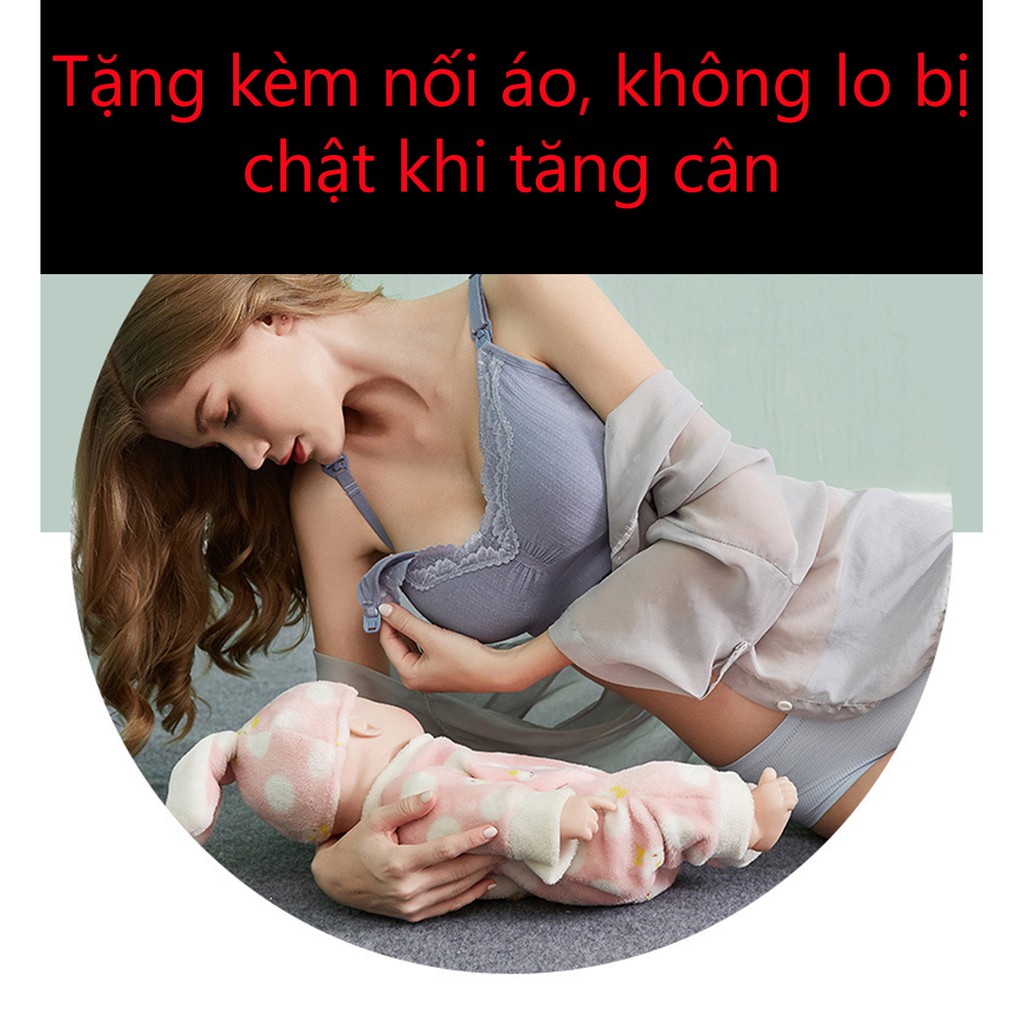 Áo lót bầu và cho con bú không gọng bản to ôm gọn , áo ngực cho thời kì mang thai, chất vải modal thoáng mát