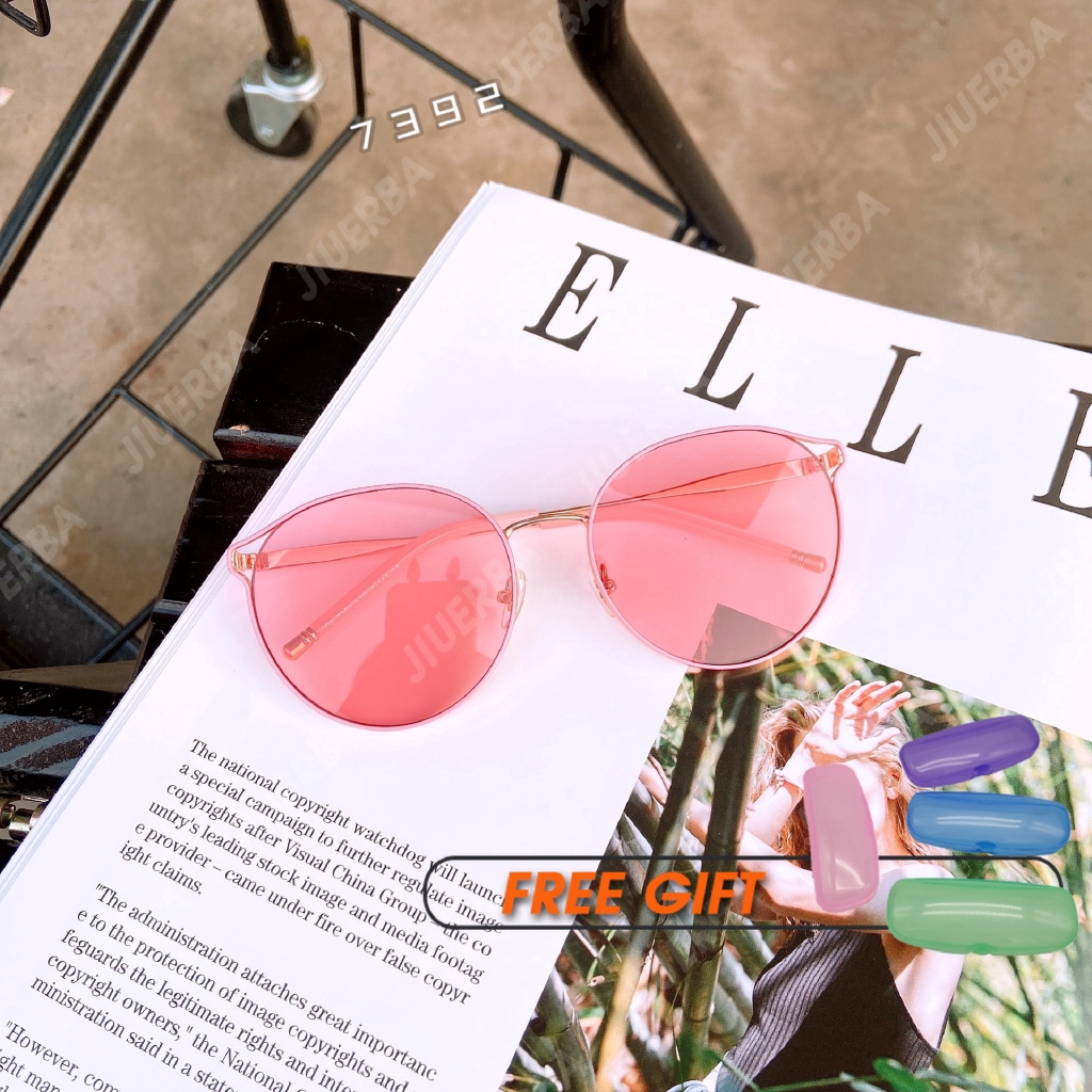 Kính Mát Gọng Kim Loại Màu Kẹo Ngọt Thời Trang Hàn Quốc Cho Nữ