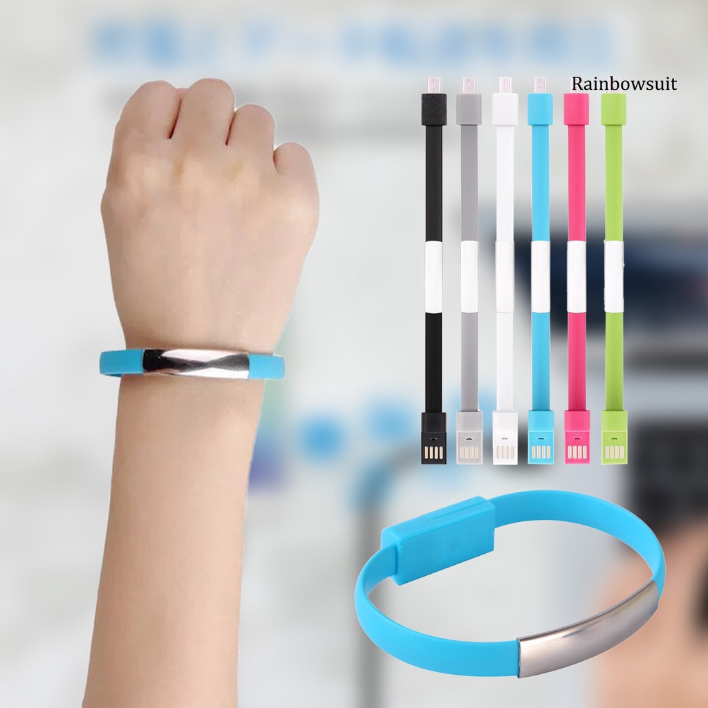 Dây cáp sạc nhanh 20cm micro usb type-c 8pin dạng vòng tay cho điện thoại di động