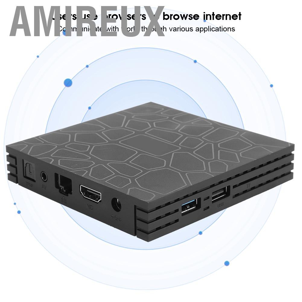Đầu Tv Box Thông Minh Amirex T9 4k Tv Box 100 240v 4 + 32g Cho Android 9.0