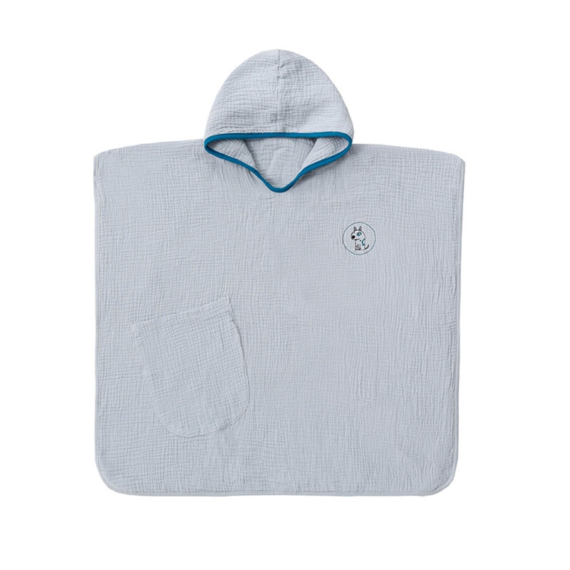 Haha Khăn Tắm Cotton Mềm Mại Có Mũ Trùm Đầu Không Chứa Dị Ứng Nhanh Khô Trung Tính Cho Bé Sơ Sinh