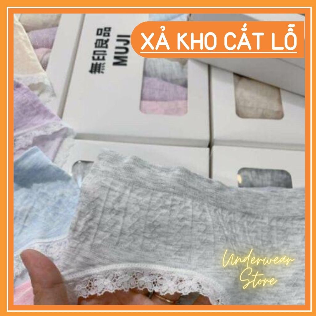 [ Hàng Loại 1] Hộp 5 Quần Lót Cotton Gân Tăm Xuất Nhật Co Giãn 4 Chiều Đóng Hộp Sịn Xò