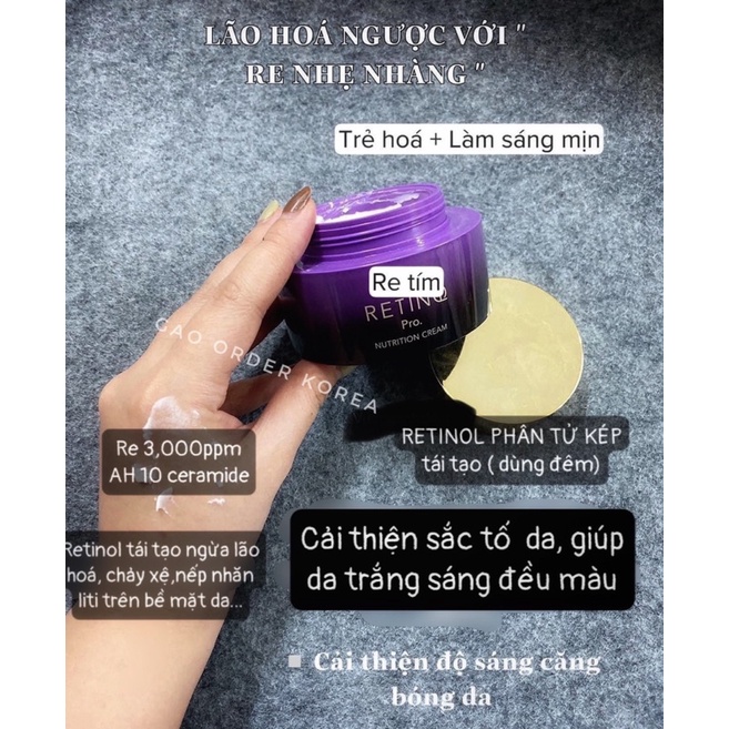 KEM DƯỠNG CHỐNG LÃO HOÁ PRO-RETINOL CHARMZONE - RETINOL PHÂN TỬ KÉP (Kem đêm)