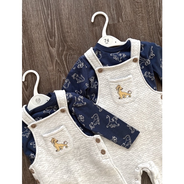 Set áo+yếm chần bông cho bé trai sz 18/24M, 2/3y