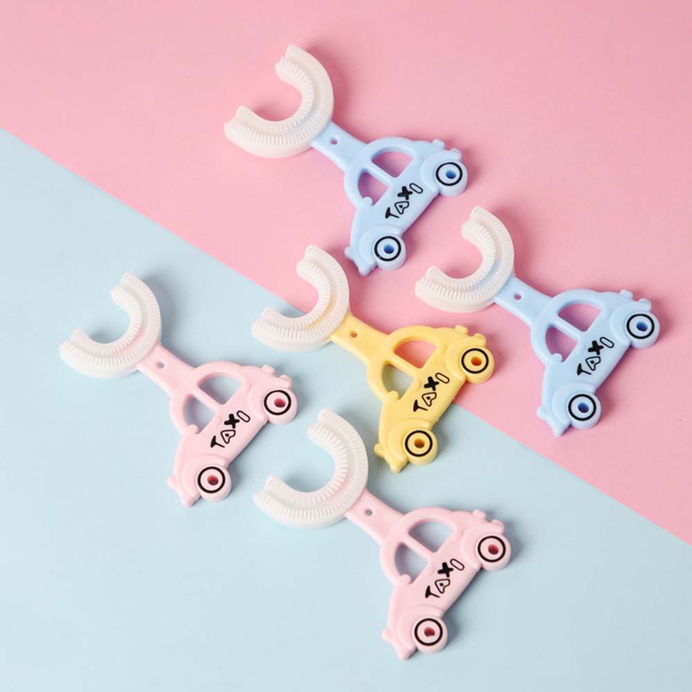 [Hàng mới về] Bàn chải đánh răng 360 độ bằng gel silica mềm mại an toàn chuyên dùng cho bé