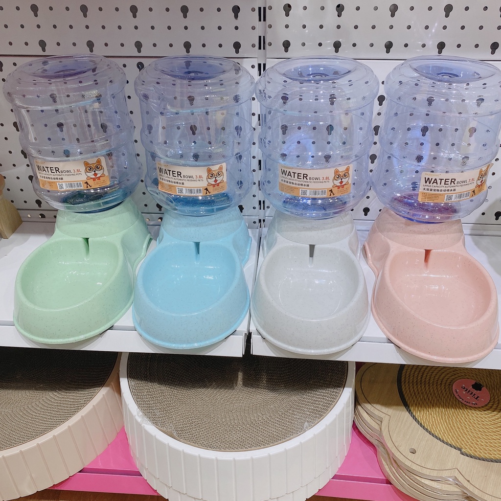 Bình nước tự động cho chó mèo 3.8L siêu khổng lồ/ bát ăn hạt tự động