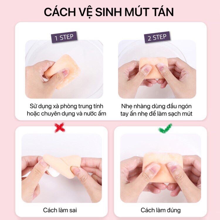 Mút tán mút trang điểm Big size XL rubycell kem nền cushion mềm mịn đàn hồi bigsize PHUK91 PHUK120 PHUK103 PHUK108