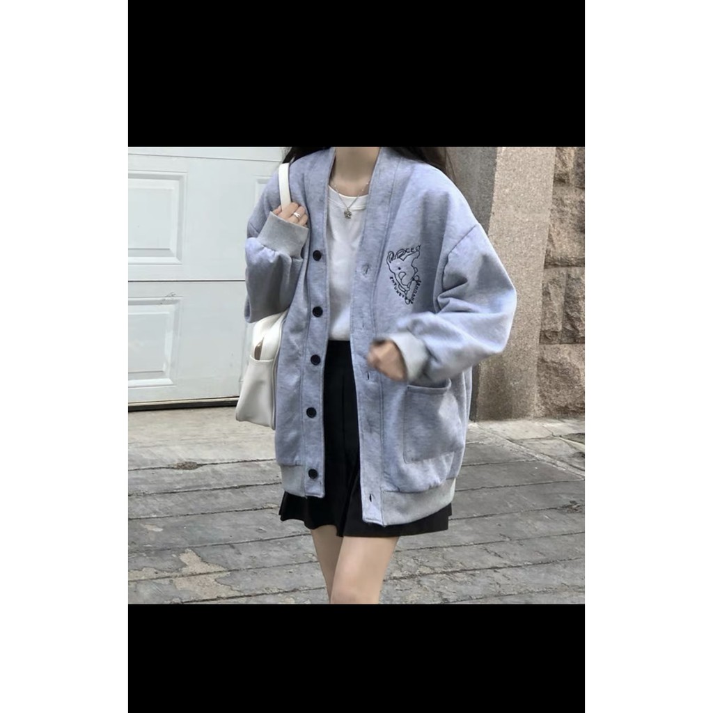 áo khoác cadigan dáng dài giấu quần siêu hot áo rộng dưới 70kg