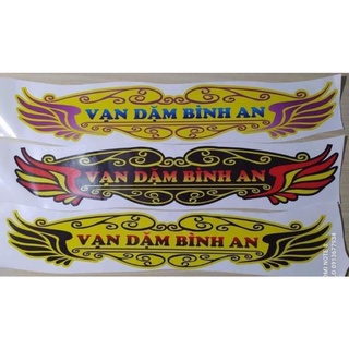 Tem vạn dặm bình an mẫu mới dán trang trí xe ô tô, xe tải, xe ben...