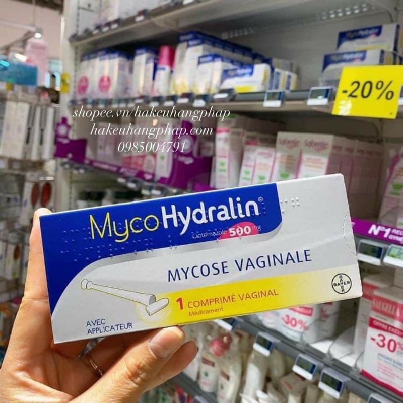 Vệ sinh phụ nữ Myco hydralin Pháp hộp 1v