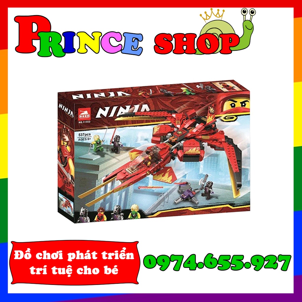 Mô hình lắp ráp máy bay chiến đấu của Kai  Ninjago Legacy - Kai Fighter Lari/Bela 11553 (71704)