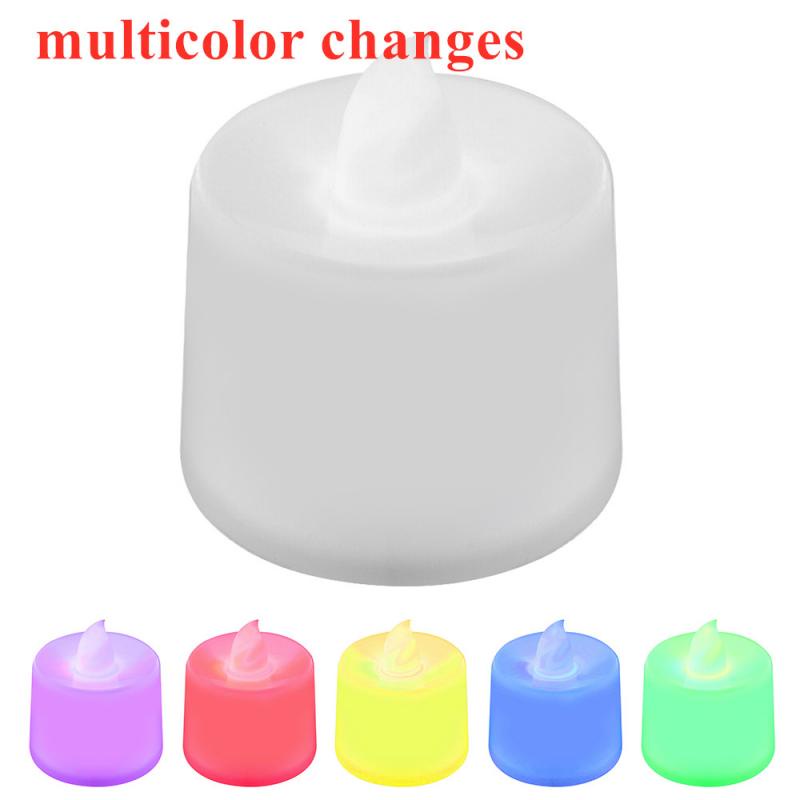 1 Đèn LED Nến Nhiều Màu Trang Trí Tiệc Cưới/Nội Thất Nhà