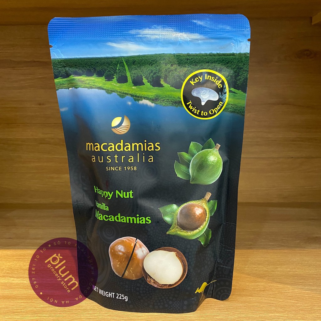 Hạt Mắc Ca nứt vỏ ăn liền (Macadamias) Úc túi 225g