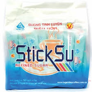 Đường que tinh luyện Biên Hoà Sticksu, bịch 50 gói x 6 g