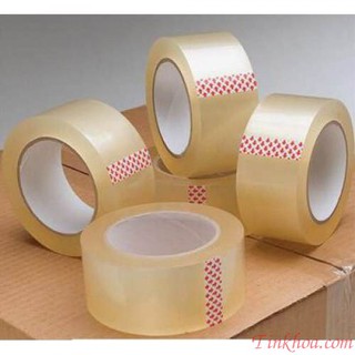 Cây 6 cuộn băng keo trong dán thùng loại 48mm 100 yard