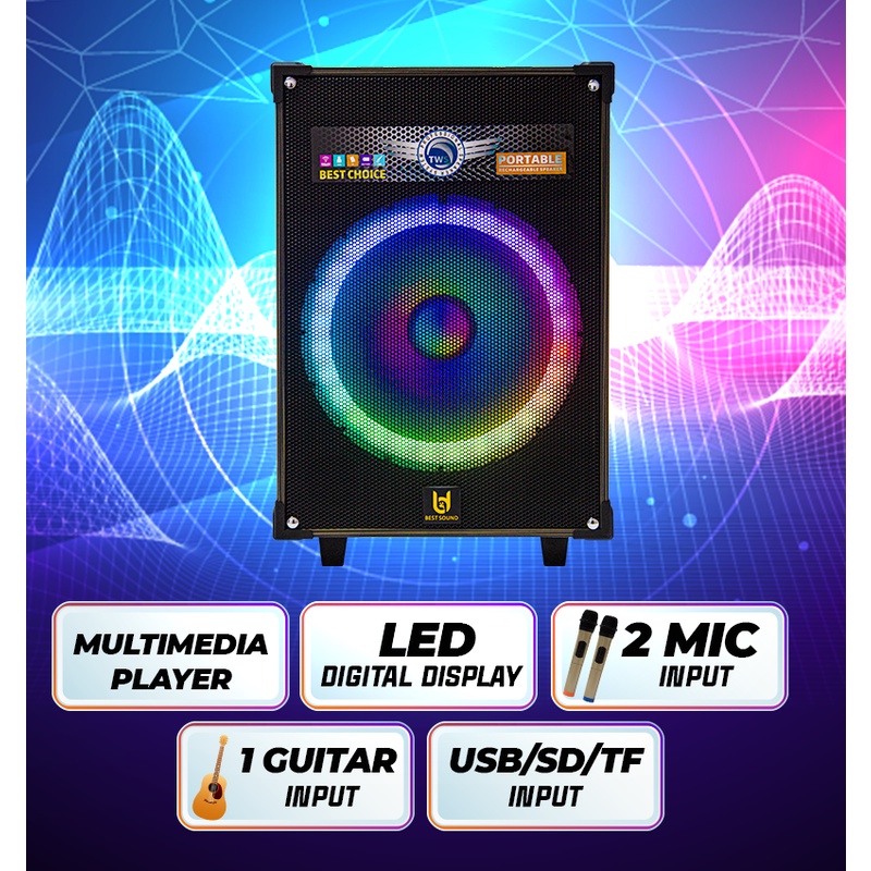 Loa Bluetooth Karaoke BD-9012 Việt Star Quốc Tế, bảo hành 12 tháng