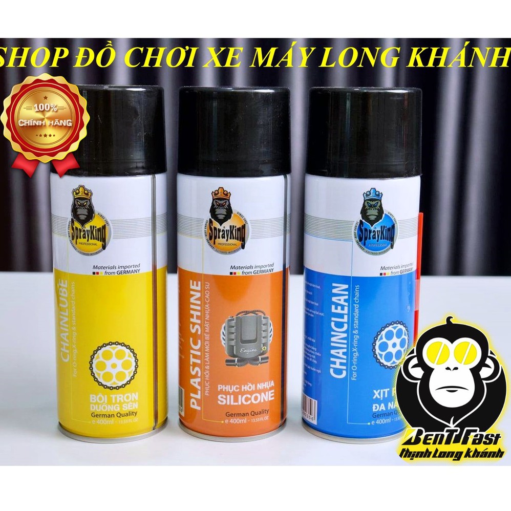 Dưỡng sên, Tẩy sên và Phục hồi nhựa nhá [𝐂𝐎𝐌𝐁𝐎] 3 chai Sprayking